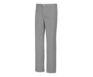 BP Gourmet 1353-910-33 Pantalon de cuisine/boulanger - Élastique dans le dos - Pur coton - Coupe normale - Taille 46 - Couleur : noir et blanc Pepita