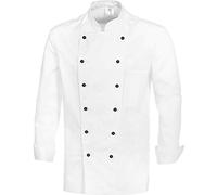 BP Gourmet 1500-130-21 Veste de chef (boutons sphériques non inclus) - Manches longues - Coupe normale - Taille : 52 - Couleur : blanc