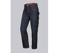 BP Jean de Travail 1990-038-01 - Coupe Ergonomique - Tissu Stretch - 78% Coton, 22% élastomère - Coupe ajustée - Taille : 29/30 - Couleur : Bleu foncé délavé