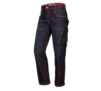 BP Jean de travail 1990-038-01 - Coupe ergonomique - Tissu stretch - 78% coton, 22% élastomère - Coupe ajustée - Taille : 36/32 - Couleur : bleu foncé délavé