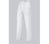 BP Med Trousers 1359-130-21 Pantalon pour homme Pur coton Coupe ajustée Blanc Taille 50