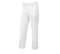 BP Med Trousers 1378-690-21 Jean pour homme avec 5 poches 97% coton, 3% élasthanne Blanc Taille 56