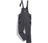 BP Profil 1844-720-153 Salopette - Bretelles stretch - Taille réglable - Poches pour genouillères - 65% Polyester, 35% Coton - Coupe normale - Taille : 52 - Couleur : gris foncé/bleu foncé