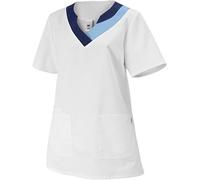 BP Sac à fermeture Éclair pour femme Blanc/bleu clair Taille 34 N