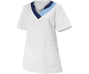 BP Sac à fermeture Éclair pour femme Blanc/bleu clair Taille 40 N