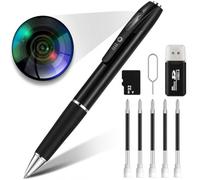 BP Stylo caméra espion - Caméra cachée - Mini caméra - Appareils d'écoute - Caméra d'espionnage - FULL HD 1080P - Avec carte SD de 32 Go