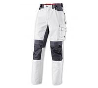 BP Workwear 1789-555-21 Pantalon de travail avec élastique dans le dos et plis au niveau de la taille Coupe normale Taille 52n Blanc/gris foncé
