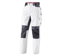 BP Workwear 1789-555-21 Pantalon de travail avec élastique dans le dos et plis au niveau de la taille Coupe normale Taille 56n Blanc/gris foncé