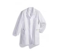 BP Workwear Basic 1310-150-21 Manteau de travail avec boutonnière dissimulée et coupe normale Blanc Taille 44/46