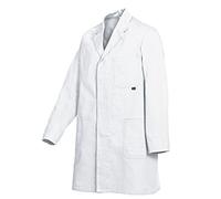 BP Workwear Basic 1310-150-21 Manteau de travail - Boutonnière dissimulée - En pur coton - Coupe normale - Couleur : blanc Taille 56/58