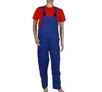 BP Workwear Basic 1482-060-13 Salopette avec bretelles en tissu et inserts en caoutchouc - Poches pour genouillères - Coton - Coupe normale - Taille 48 - Couleur : bleu roi