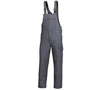 BP Workwear Basic 1482-060-53 Salopette avec bretelles en tissu avec insert en caoutchouc - Poches pour genouillères - Coton pur - Coupe ajustée - Taille 27 - Couleur : gris foncé