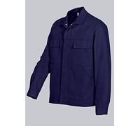 BP Workwear Basic 1485-060-10 Veste de travail - Patte à pression dissimulée - Coton pur - Coupe normale - Taille : 90/94 - Couleur : bleu foncé