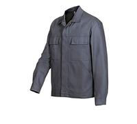 BP Workwear Basic 1485-060-53 Veste de travail - Patte à pression dissimulée - Coton pur - Coupe normale - Taille : 106/110 - Couleur : gris foncé