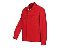 BP Workwear Basic 1485-060-81 Veste de travail - Patte à pression dissimulée - Coton pur - Coupe normale - Taille : 90/94 - Couleur : rouge