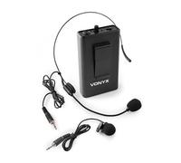 Vonyx BP12 - Ensemble de Microphones de Poche, Idéal pour des Présentations ou des leçons de Sport, Adapté Systèmes UHF, Micro Casque, Micro-Cravate