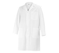 BP1656-400-21-Sn Manteau unisexe à manches longues, col avec revers 215,00 g/m² Mélange de tissu, blanc