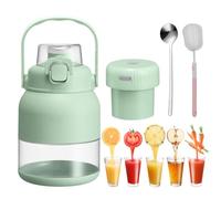 BPA-Free Electric Citrus Juicer, Geoet Portable Blender with Straw and Two Lids, Rechargeable Portable Mini Blender, Multifunctional Blenders for Lemon, Citrus, Orange