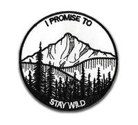 BPA Patch Thermocollant Ecusson Thermocollant Ecusson a Coudre -I Promise to Stay Wild