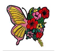 BPA Patch Thermocollant Fleurs papillon Ecusson Thermocollant Ecusson a Coudre