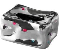 BPABDEITR Boîte à mouchoirs rectangulaire en céramique multicolore 19,5 x 13,5 x 10 cm(Silver)