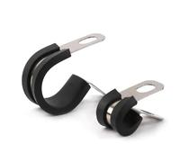 BPABDEITR Clips P Doublés De Caoutchouc En Acier Inoxydable 304, for Tuyau De Câble, Paquet De 2 Tailles Multiples(40mm)