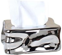 BPABDEITR Couvercle de boîte à mouchoirs en céramique multicolore 19,5 x 13,5 x 9 cm(Silver)