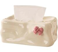 BPABDEITR Couvercle de boîte à mouchoirs rectangulaire en céramique multicolore 20 x 14 x 8,5 cm(White)