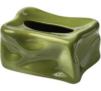 BPABDEITR Distributeur de mouchoirs en céramique verte 19 x 16,5 x 9 cm