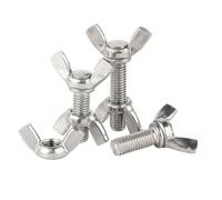 BPABDEITR Jeu De Vis À Oreilles Et D'écrous À Oreilles M3 En Acier Inoxydable, Paquet De 10 Avec Tête Papillon for Une Installation Facile(M3x20mm)