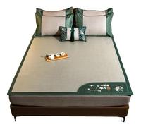 BPABDEITR Matelas d'été en rotin et Soie glacée avec taies d'oreiller - Lot de 3, Plusieurs Tailles for Un Confort Optimal(150 * 200cm)