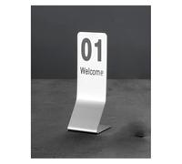 BPABDEITR Numéros de Table en Forme de Tente, Numéros de Table en Acier Inoxydable Noir 2 x 2 x 5,7 Pouces(91-100)