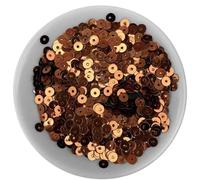 BPABDEITR Paillettes multicolores for loisirs créatifs, trou central de 4 mm, lot de 2000 pièces(Coffee)