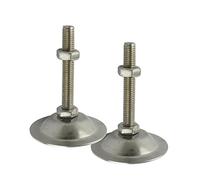 BPABDEITR Pied réglable M16 100-150mm 86mm, Base en Fer galvanisé, 2 pièces for Support de tuyaux de Meubles(M16x120mm)