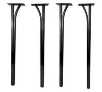 BPABDEITR Pieds en Épingle À Cheveux De Remplacement for Canapé, Noir Et Doré, 30 À 65 Cm, Lot De 4(Schwarz,35CM/13.8in)