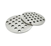 BPABDEITR Plaque de recouvrement de bonde Ronde en Acier Inoxydable 304, Lot de 2, 130 mm, perforée, épaisseur 1-2 mm(Thickness 1.5MM)