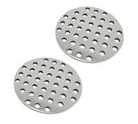 BPABDEITR Plaques de recouvrement de Siphon de Sol en Acier Inoxydable 304, Couleur Argent, Lot de 2, diamètre 110 mm, épaisseur 1-3 mm(Thickness 2.5MM)
