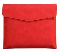 BPABDEITR Pochettes à documents A4 en similicuir - Multicolore - 331 x 240 mm - Lot de 4 - Solution de rangement élégante(Rosso)