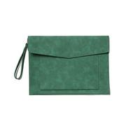 BPABDEITR Pochettes enveloppes en cuir synthétique multicolore - 330 x 240 mm - Lot de 2 for le bureau et l'école(Green)