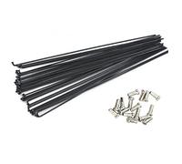 BPABDEITR Rayon de vélo, Lot de 50 Rayons de vélo en Acier 14G avec Capuchons 251-269 mm(253mm)