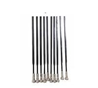 BPABDEITR Rayon de vélo, Rayons Droits Plats for vélo de Route 3,0 mm, Noirs, 261-301 mm, Lot de 10(220mm)