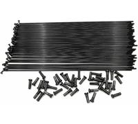 BPABDEITR Rayon de vélo, Rayons et écrous de vélo courbés en J 14G 2,0 mm, Noirs, Plusieurs Longueurs, Lot de 20(Length 272mm)