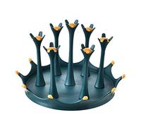 BPABDEITR Support de séchage pour tasses, Égouttoir rotatif à 360° for tasses et verres en PP, 5/7/9 tasses, multicolore(Green,7-cup)