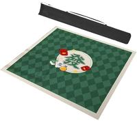 BPABDEITR Tapis De Mahjong avec Sac De Rangement, Marron Et Vert, Plusieurs Tailles(Green,35.4x35.4inch/90x90cm)