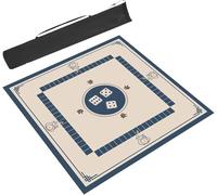 BPABDEITR Tapis De Table De Jeu Mahjong Multicolore, Plusieurs Tailles, avec Sac De Transport(Blu,47.2X47.2inch/120x120cm)