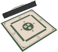 BPABDEITR Tapis De Table De Jeu Mahjong Multicolore, Plusieurs Tailles, avec Sac De Transport(Green,37.4x37.4in/95x95cm)