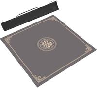 BPABDEITR Tapis De Table Mahjong avec Sac De Transport Gris Bleu Plusieurs Tailles(Grijs,35.4x35.4inch/90x90cm)