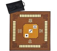 BPABDEITR Tapis De Table Mahjong Multicolore Plusieurs Tailles avec Sac De Transport(Bruin,39.4x39.4inch)