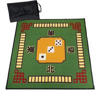 BPABDEITR Tapis De Table Mahjong Multicolore Plusieurs Tailles avec Sac De Transport(Green,32.7x32.7inch)