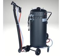 BPAC Machine à jet de sable 106L avec aspirateur - Sableuse pneumatique à pression - Équipement d'aérogomage mobile pour nettoyer ou décaper les surfaces